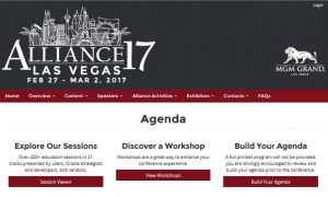 Alliance 2017 Agenda Page